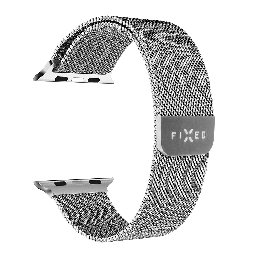 Fixed Mesh rem til Apple Watch 42mm / 41mm / 40mm / 38mm serien, Sølvfarvet