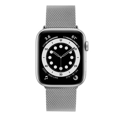 Fixed Mesh rem til Apple Watch 42mm / 41mm / 40mm / 38mm serien, Sølvfarvet
