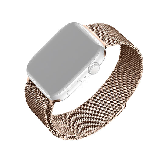 Fixed Mesh rem til Apple Watch 42mm / 41mm / 40mm / 38mm serien, Rosa Guld