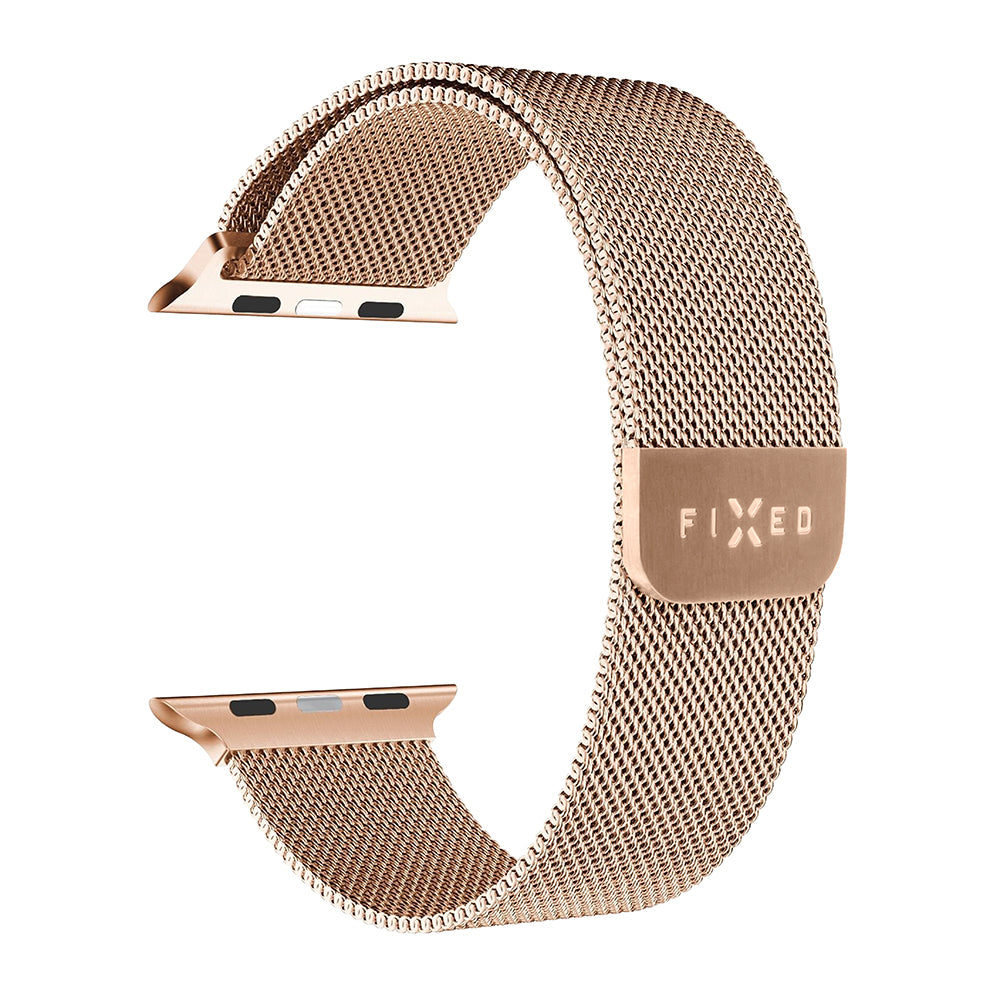 Fixed Mesh rem til Apple Watch 42mm / 41mm / 40mm / 38mm serien, Rosa Guld