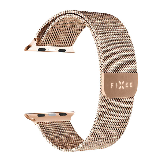 Fixed Mesh rem til Apple Watch 42mm / 41mm / 40mm / 38mm serien, Rosa Guld
