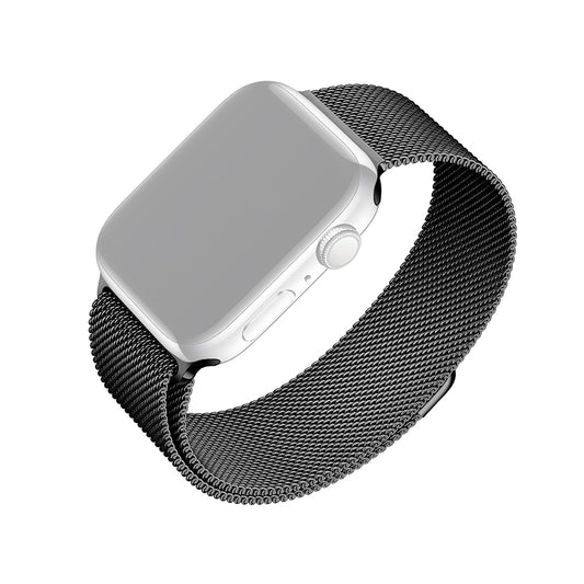 Fixed Mesh rem til Apple Watch 49mm / 46mm / 45mm / 44mm / 42mm serien, Sort