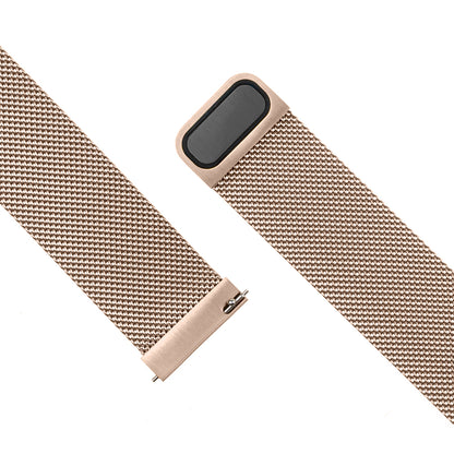 Fixed Mesh rem til Huawei Watch / Garmin Watch Series, 18mm, Rosa Guld