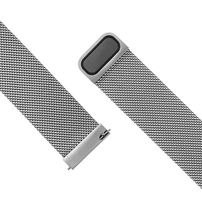 Fixed Mesh rem til Samsung Galaxy Watch / Huawei Watch Series, 20mm, Sølvfarvet