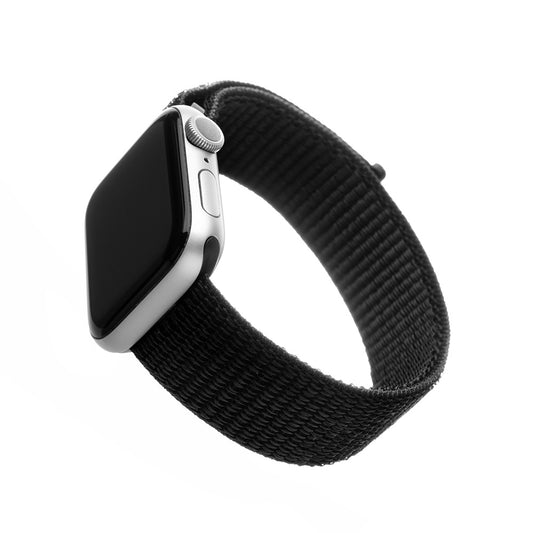 Fixed Nylon rem til Apple Watch 49mm / 46mm / 45mm / 44mm / 42mm serien, Sort