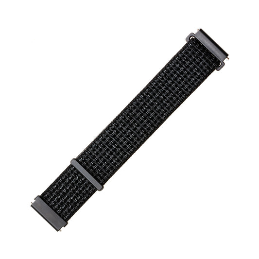 Fixed Nylon rem til Huawei Watch / Xiaomi Watch Series, 22mm, Mat Sort