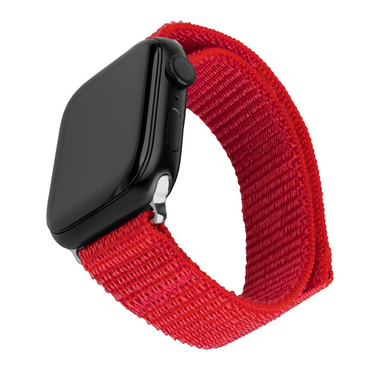 Fixed Nylon Sporty rem til Apple Watch 42mm / 41mm / 40mm / 38mm Series, Rød