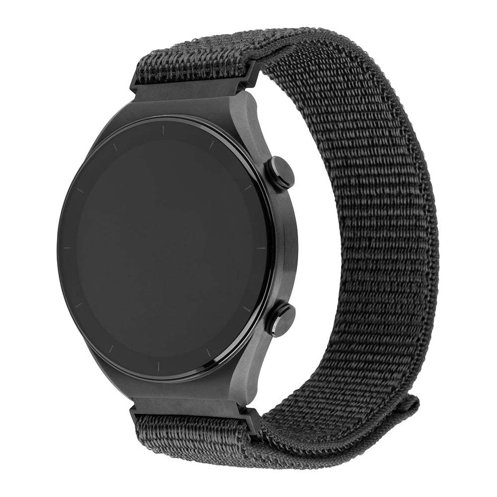 Fixed Nylon Sporty rem til Huawei Watch / Xiaomi Watch Series, 22mm, Mørkegrå