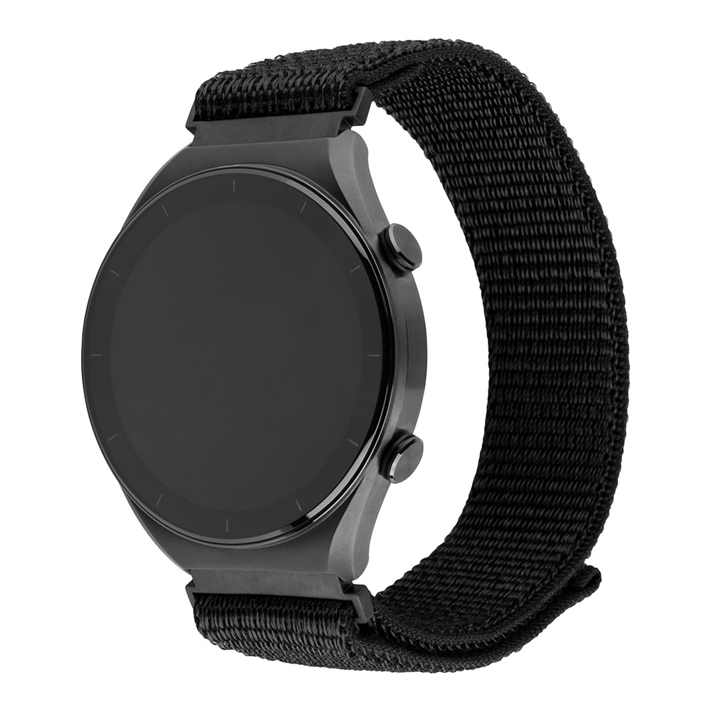 Fixed Nylon Sporty rem til Huawei Watch / Xiaomi Watch Series, 22mm, Sort