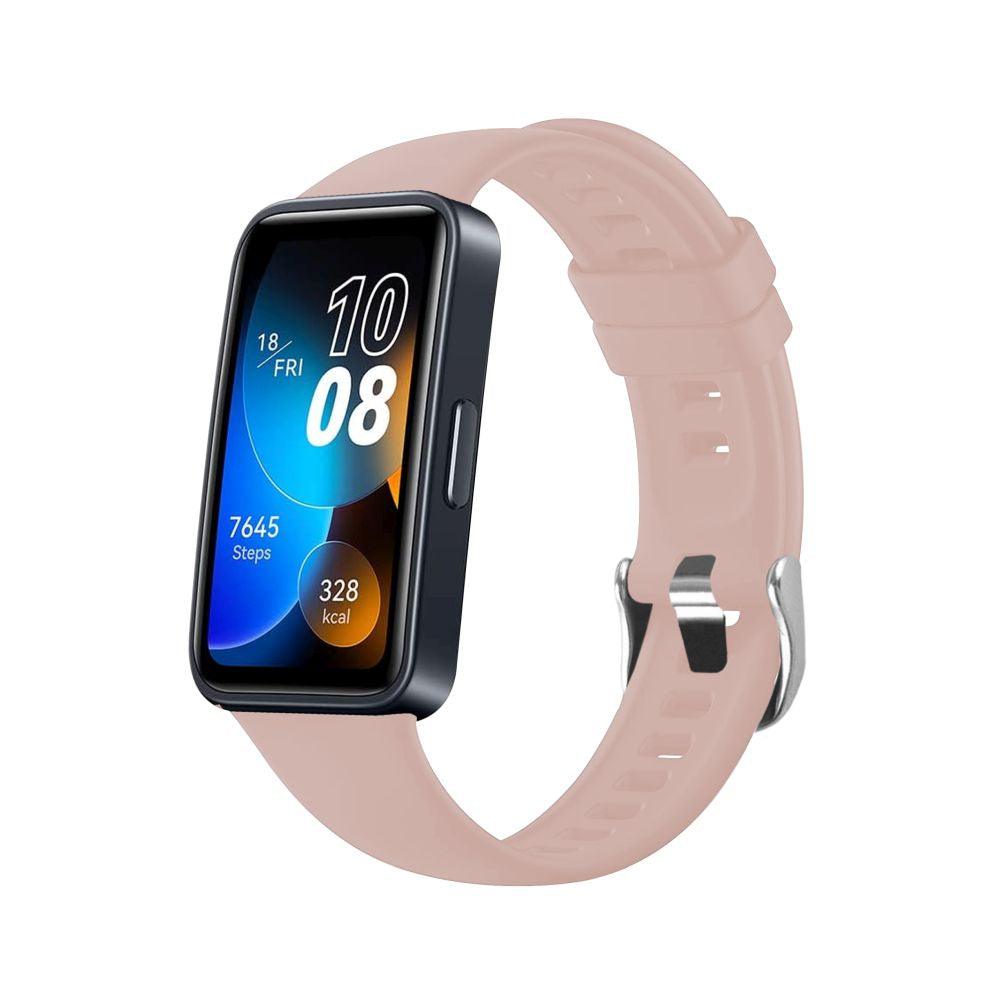 Fixed Silicone rem til Huawei Band 10 / 9 / 8, Pink