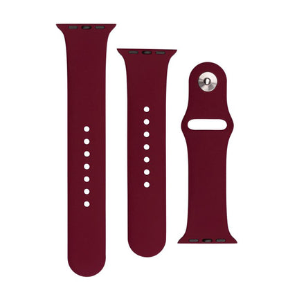 Fixed Silicone Sporty rem til Apple Watch 49mm / 46mm / 45mm / 44mm / 42mm serien, Kirsebærrød