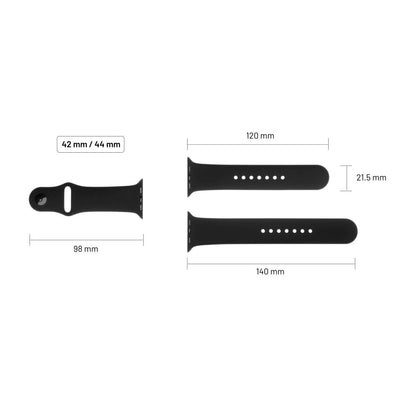 Fixed Silicone Sporty rem til Apple Watch 49mm / 46mm / 45mm / 44mm / 42mm serien, Kirsebærrød