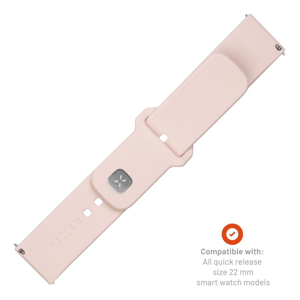 Fixed Silicone Sporty rem til Huawei Watch / Xiaomi Watch Series, 22mm, Pink