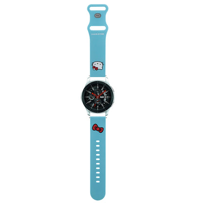 Hello Kitty Silicone Kitty Head rem til Samsung Galaxy Watch / Huawei Watch 46mm / 45mm / 41mm serien, Blå