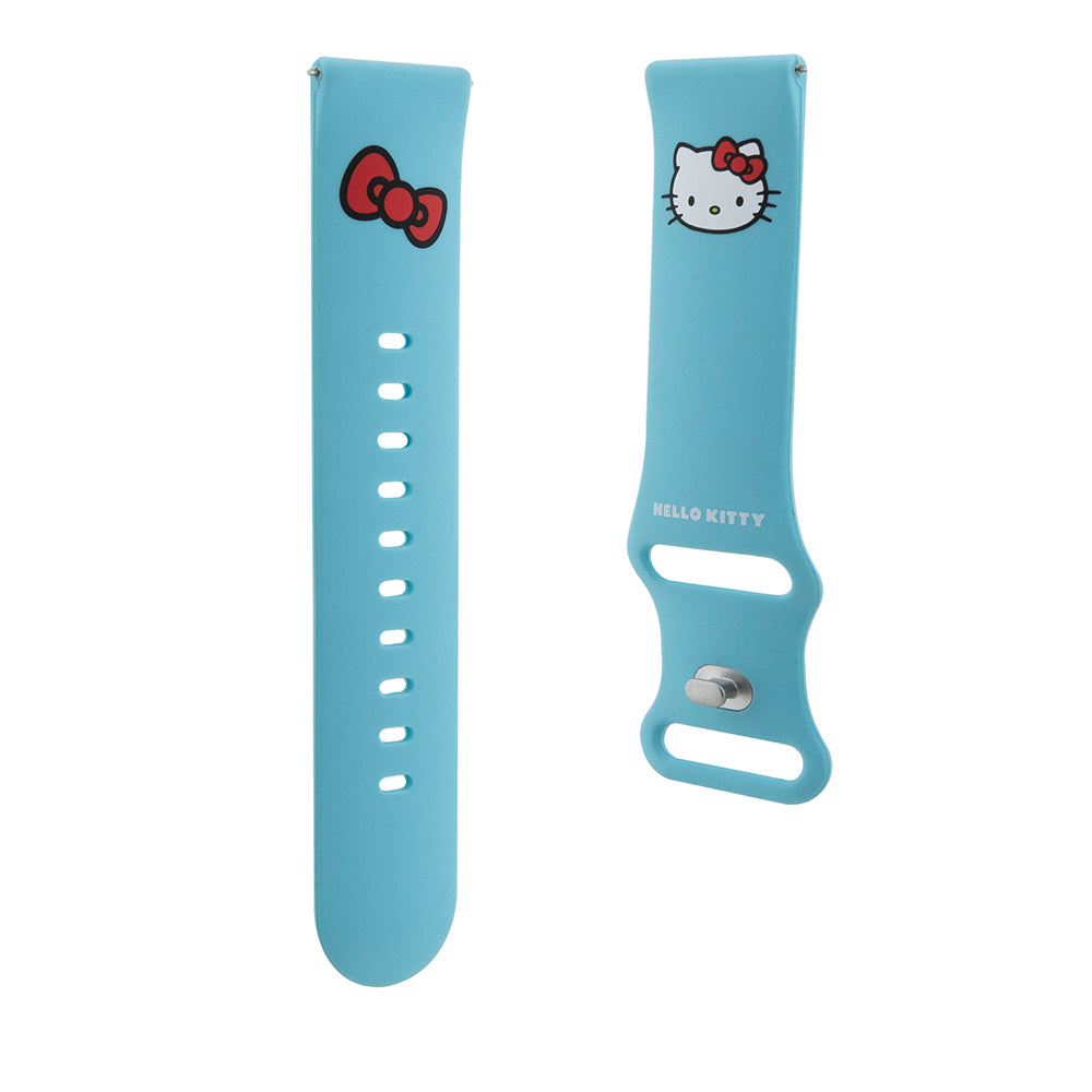 Hello Kitty Silicone Kitty Head rem til Samsung Galaxy Watch / Huawei Watch 46mm / 45mm / 41mm serien, Blå