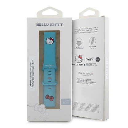 Hello Kitty Silicone Kitty Head rem til Samsung Galaxy Watch / Huawei Watch 46mm / 45mm / 41mm serien, Blå