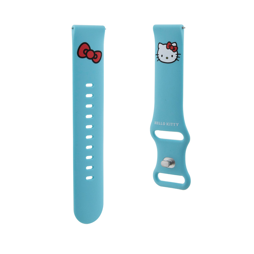 Hello Kitty Silicone Kitty Head rem til Samsung Galaxy Watch / Huawei Watch Series, Blå