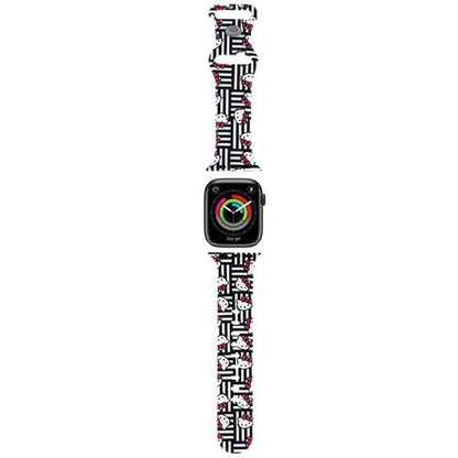 Hello Kitty silikone rem med Kitty Heads & Stripes til Apple Watch 42mm / 41mm / 40mm / 38mm serien, Sort
