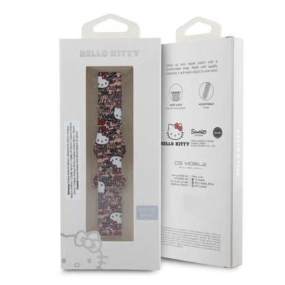 Hello Kitty Silicone Tags Graffiti rem til Samsung Galaxy Watch / Huawei Watch Series, Pink