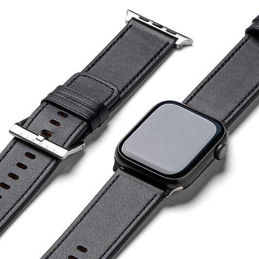 Ringke Leather One rem til Apple Watch 49mm / 46mm / 45mm / 44mm / 42mm serien, Sort
