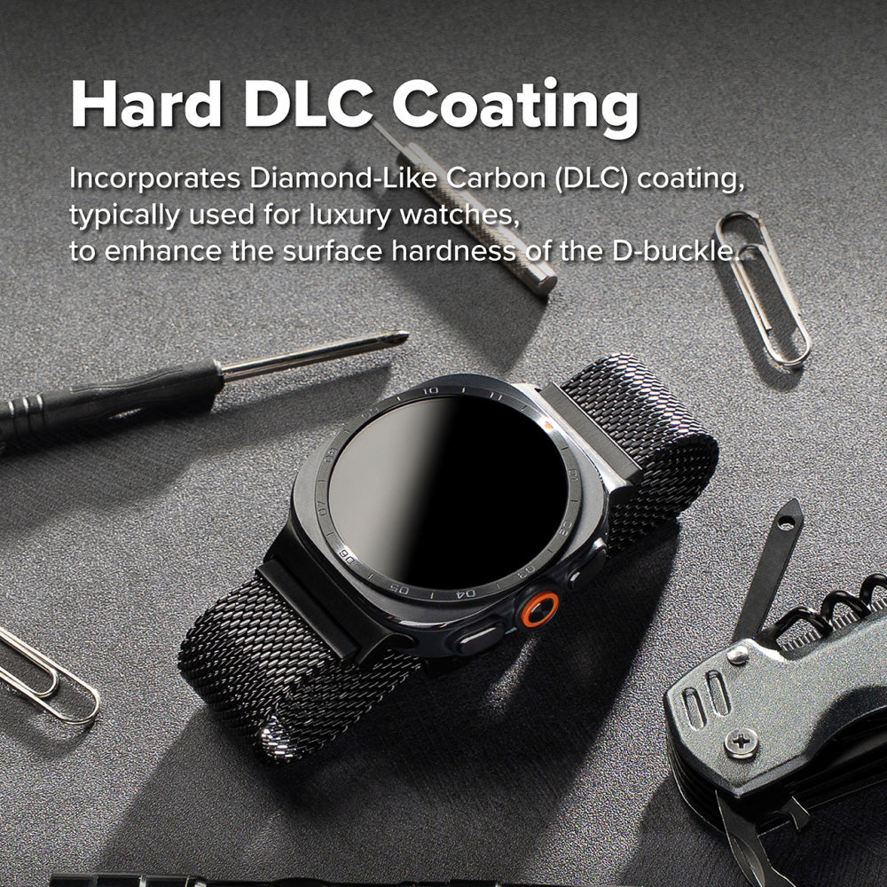 Ringke Metal One Mesh-rem til Samsung Galaxy Watch Ultra2, sort