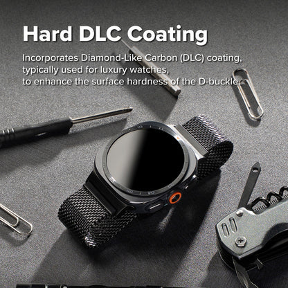 Ringke Metal One Mesh-rem til Samsung Galaxy Watch Ultra2, sort