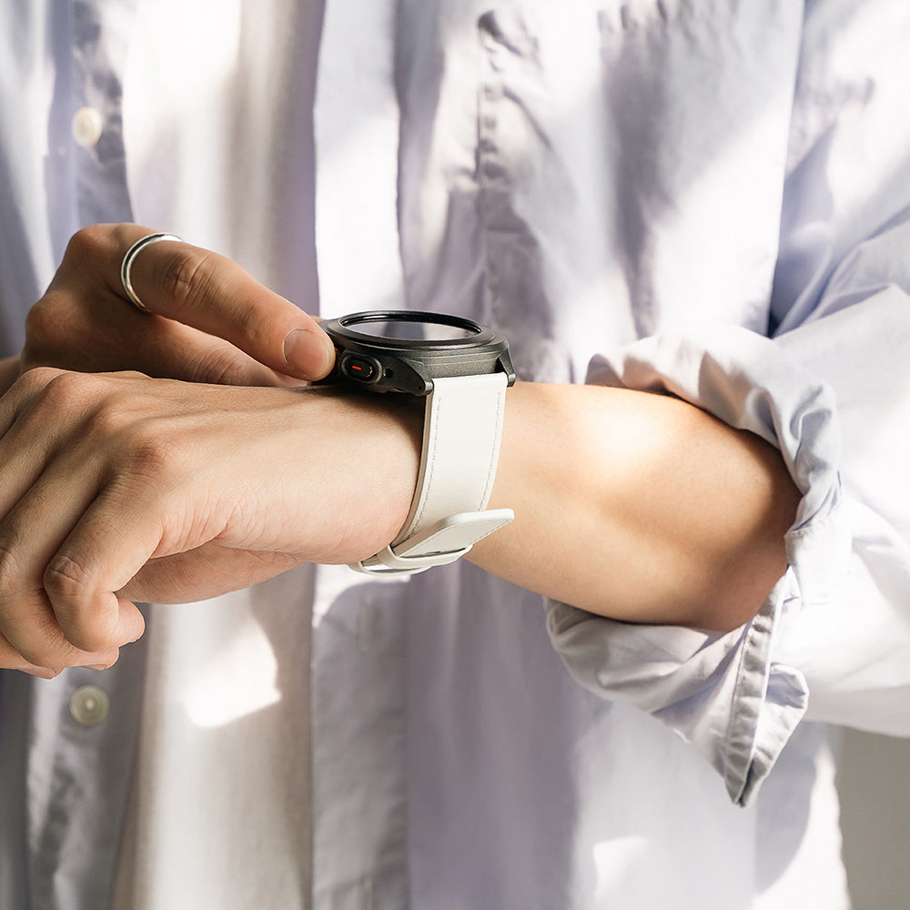 Ringke One Basic Bold rem til Fossil Watch / Mobvoi Watch / Suunto Watch Series, 24mm, Hvid