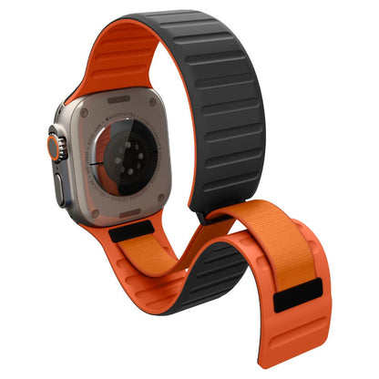 Spigen Athlex Air M rem til Apple Watch 49mm / 46mm / 45mm / 44mm-serien, Sort Orange AMP11534