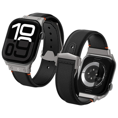 Spigen Classic Fit rem til Apple Watch 49mm / 46mm / 45mm / 44mm / 42mm-serien, Sort AMP09304