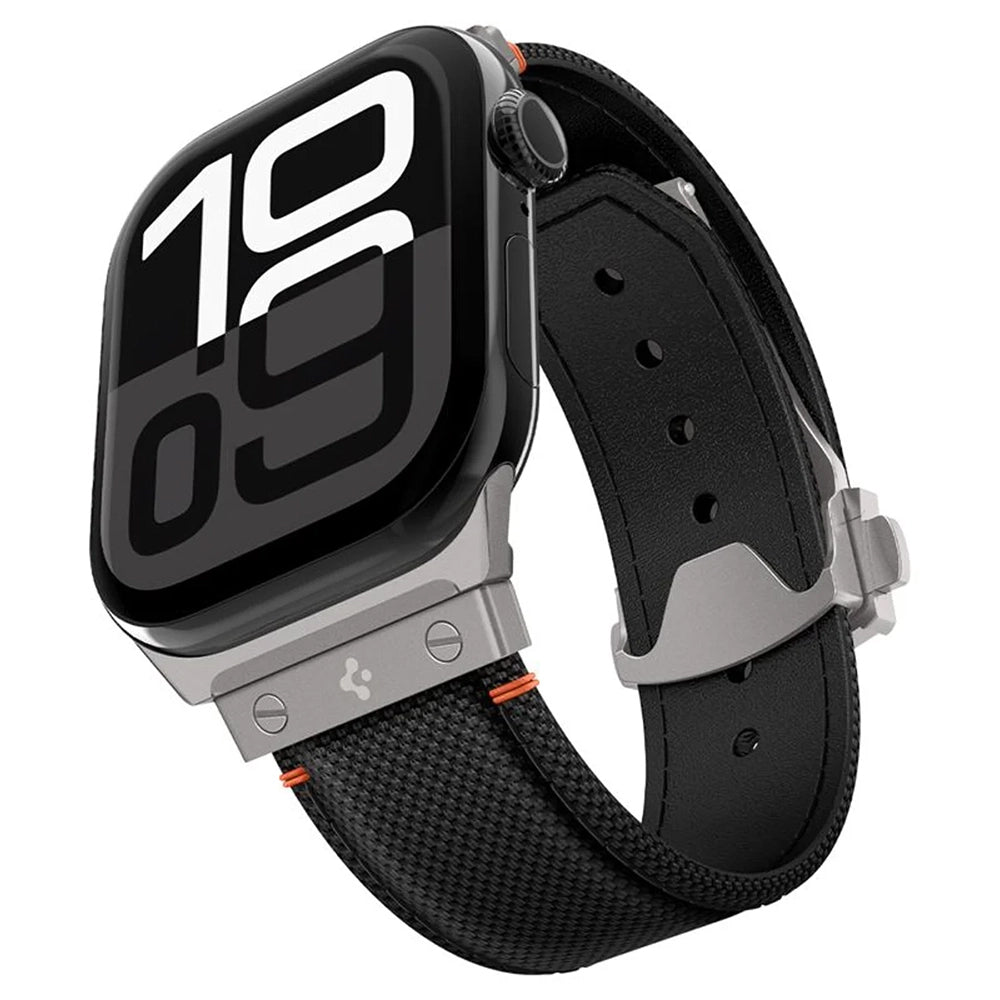 Spigen Classic Fit rem til Apple Watch 49mm / 46mm / 45mm / 44mm / 42mm-serien, Sort AMP09304