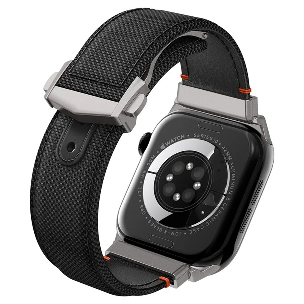 Spigen Classic Fit rem til Apple Watch 49mm / 46mm / 45mm / 44mm / 42mm-serien, Sort AMP09304