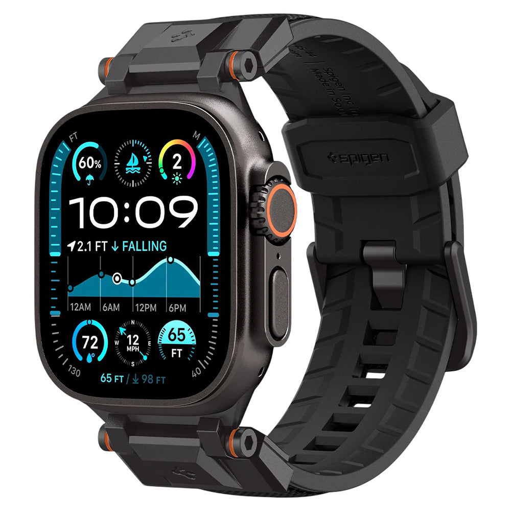 Spigen DuraPro Armor rem til Apple Watch 49mm / 46mm / 45mm / 44mm / 42mm-serien, sort AMP06065