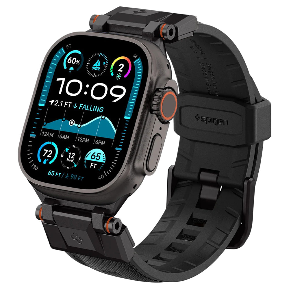 Spigen DuraPro Armor rem til Apple Watch 49mm / 46mm / 45mm / 44mm / 42mm-serien, sort AMP06065
