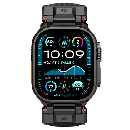 Spigen DuraPro Armor rem til Apple Watch 49mm / 46mm / 45mm / 44mm / 42mm-serien, sort AMP06065
