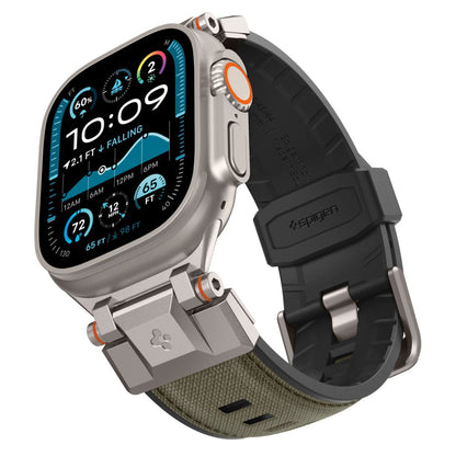 Spigen DuraPro Armor rem til Apple Watch 49mm / 46mm / 45mm / 44mm / 42mm serien, Grøn