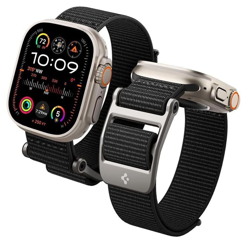 Spigen DuraPro Flex rem til Apple Watch 49mm / 46mm / 45mm / 44mm-serien, sort AMP02465