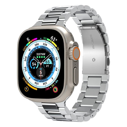 Spigen Modern Fit 316L rem til Apple Watch 49mm / 46mm / 45mm / 44mm / 42mm-serien, Sølv AMP06356