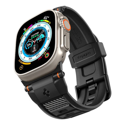 Spigen Rugged rem til Apple Watch 49mm / 46mm / 45mm / 44mm / 42mm-serien, sort AMP07105