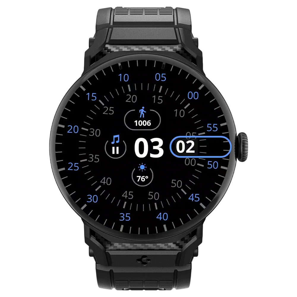 Spigen Rugged rem til Google Pixel Watch 45mm Series, Sort AMP07600