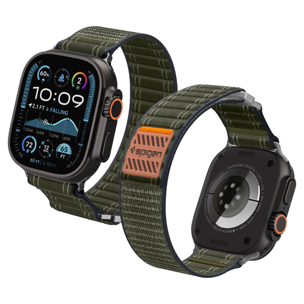 Spigen WBF0 rem til Apple Watch 49mm / 46mm / 45mm / 44mm serien, Grøn