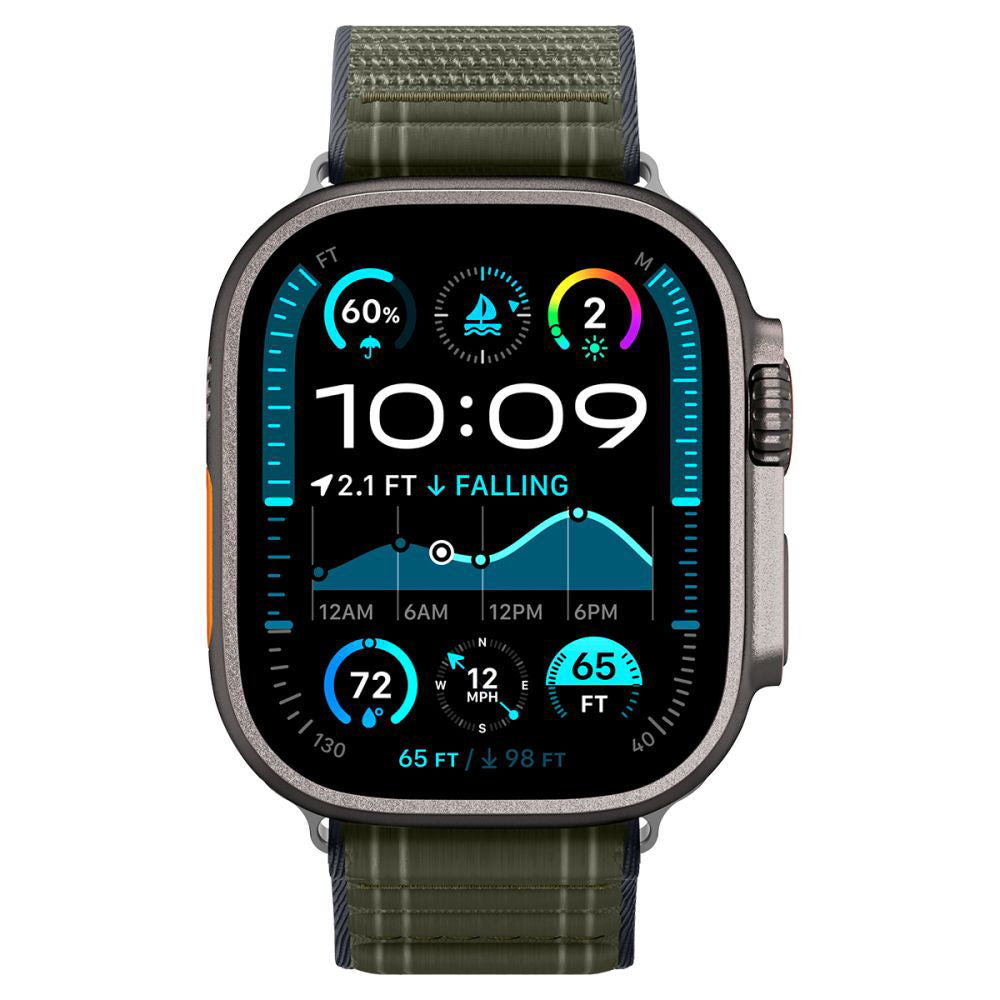 Spigen WBF0 rem til Apple Watch 49mm / 46mm / 45mm / 44mm serien, Grøn