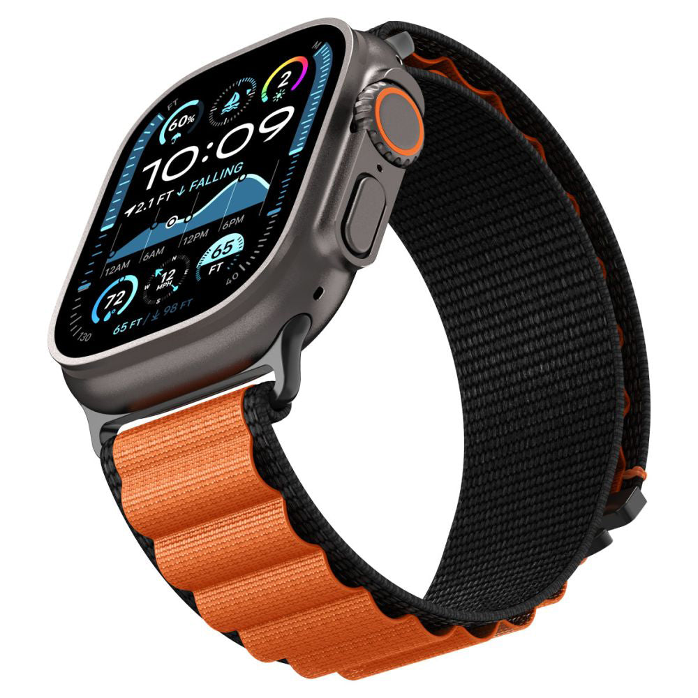 Spigen WBF1 rem til Apple Watch 49mm / 46mm / 45mm / 44mm serien, Sort Orange
