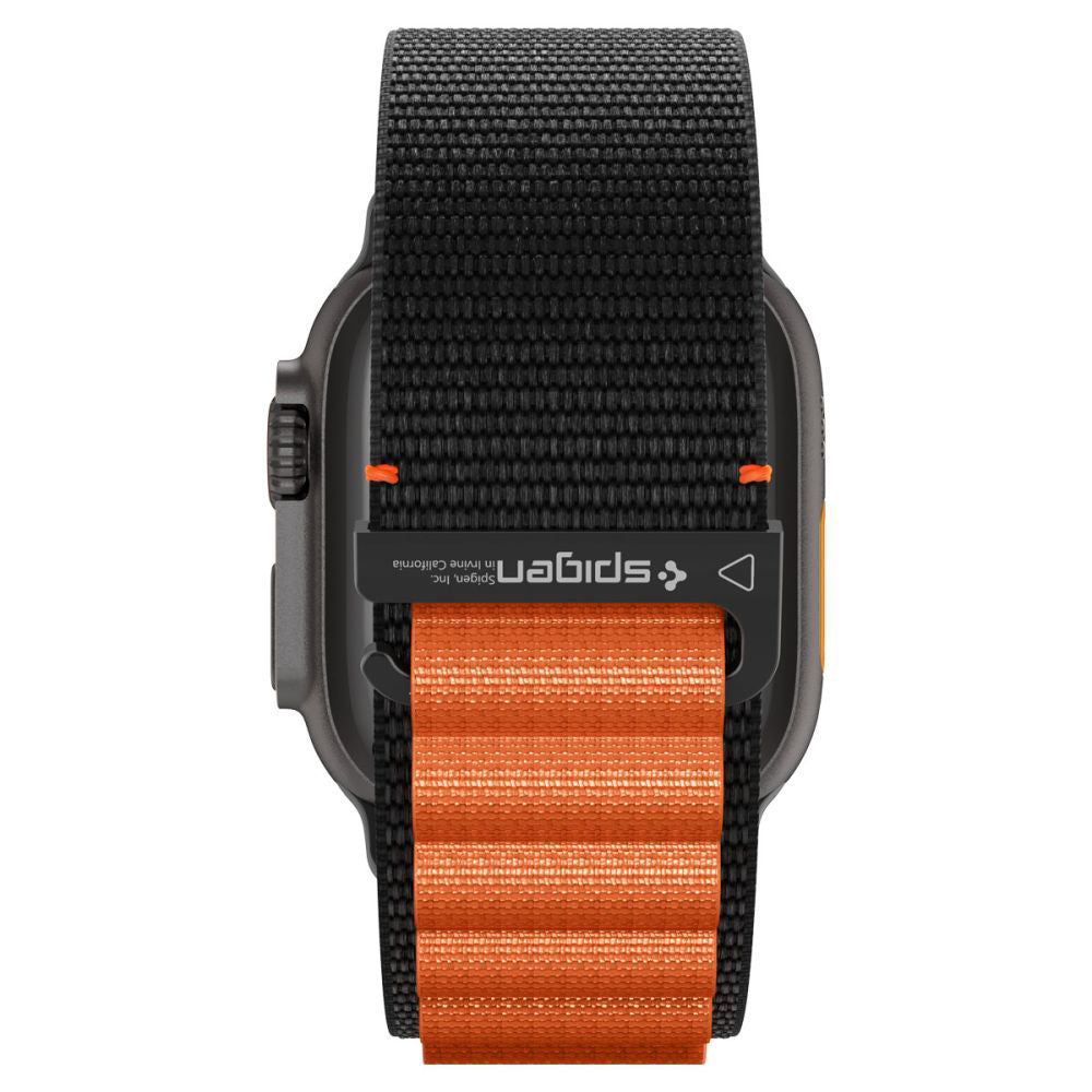 Spigen WBF1 rem til Apple Watch 49mm / 46mm / 45mm / 44mm serien, Sort Orange