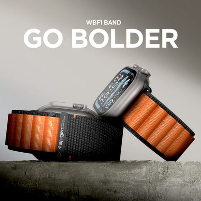 Spigen WBF1 rem til Apple Watch 49mm / 46mm / 45mm / 44mm serien, Sort Orange