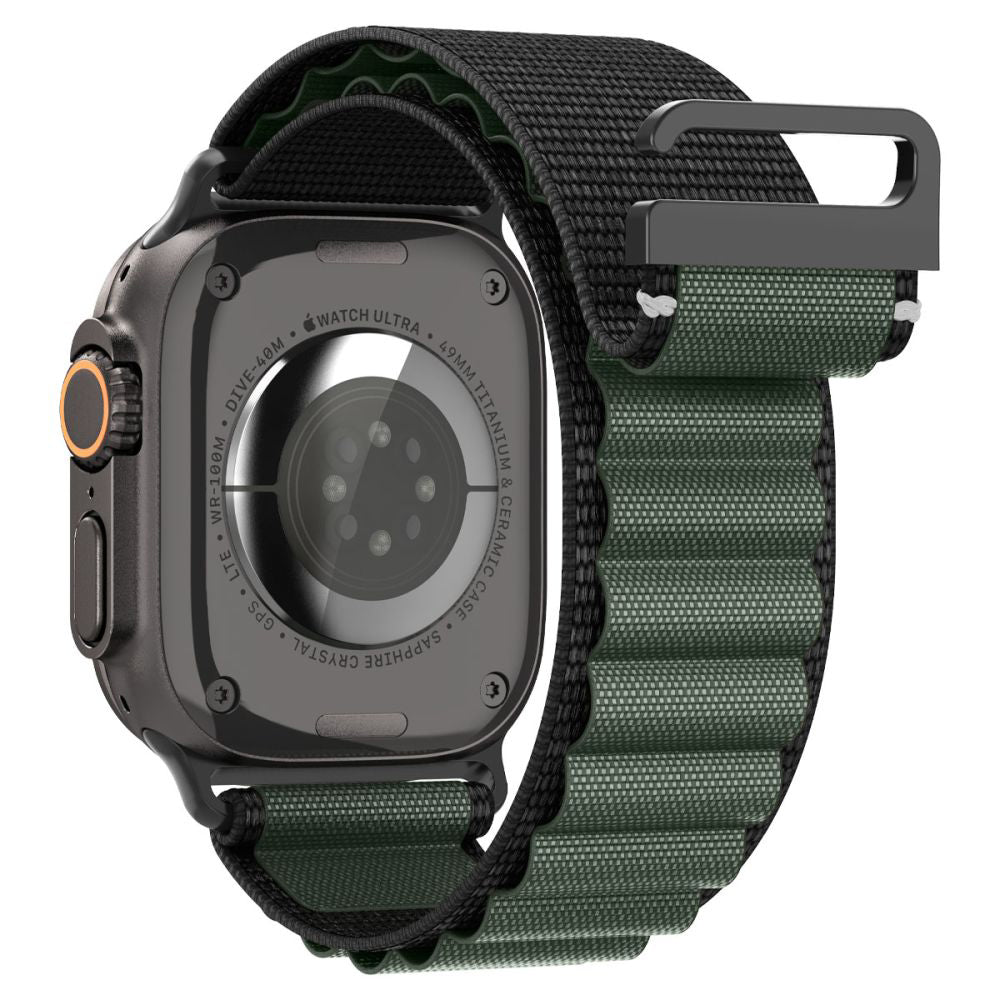 Spigen WBF1 rem til Apple Watch 49mm / 46mm / 45mm / 44mm serien, Sort Grøn