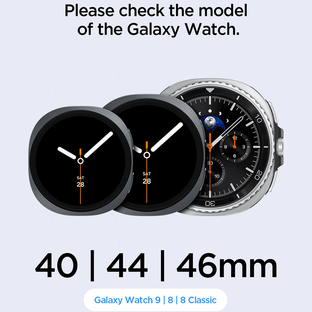 Spigen WBF1 rem til Samsung Galaxy Watch9 / Watch8 / Watch8 Classic-serien, Sort AMP11607