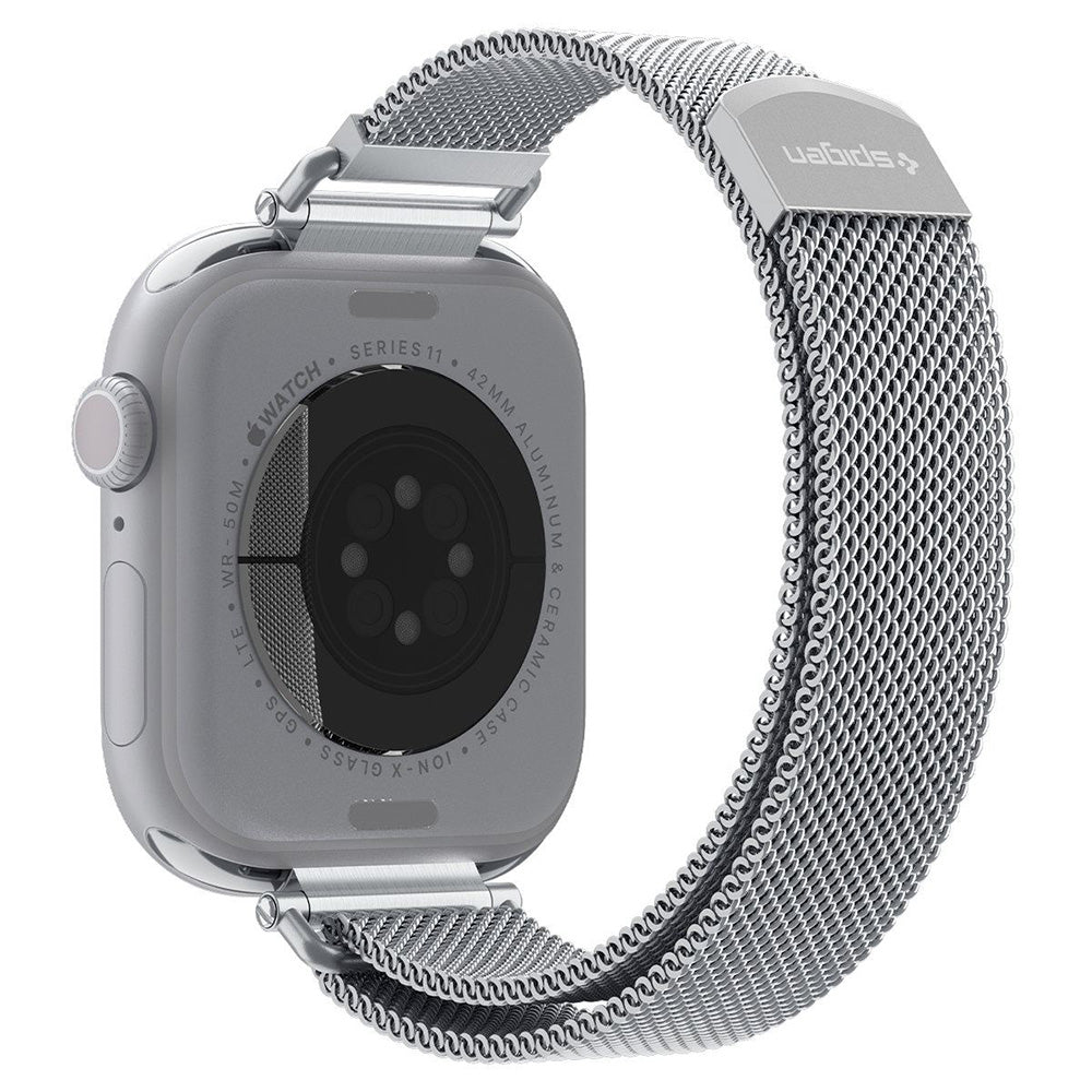 Spigen WBM4 rem til Apple Watch 42mm / 41mm / 40mm Series, Sølv AMP10498
