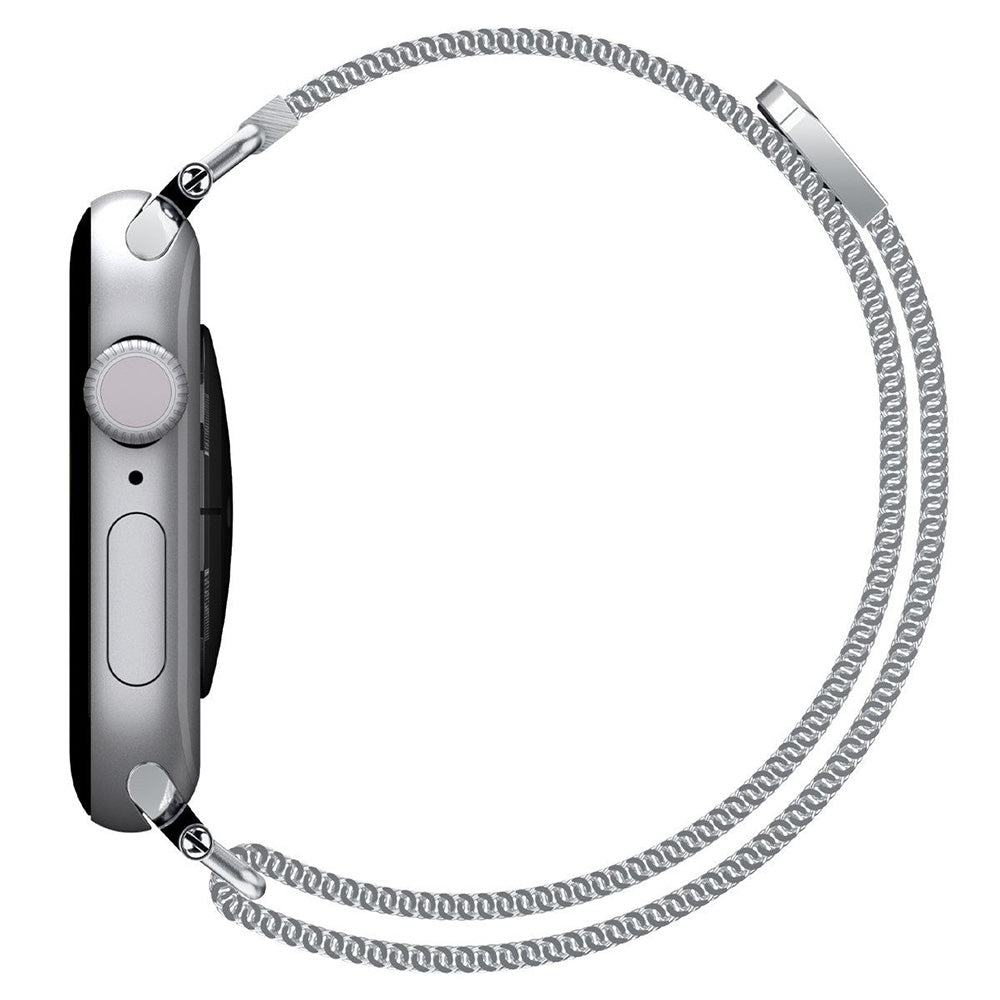 Spigen WBM4 rem til Apple Watch 42mm / 41mm / 40mm Series, Sølv AMP10498