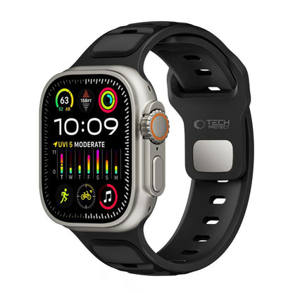 Tech-Protect Iconband Line rem til Apple Watch 49mm / 46mm / 45mm / 44mm serien, Sort