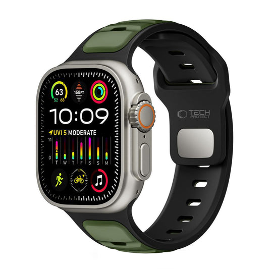 Tech-Protect Iconband Line rem til Apple Watch 49mm / 46mm / 45mm / 44mm serien, Grøn